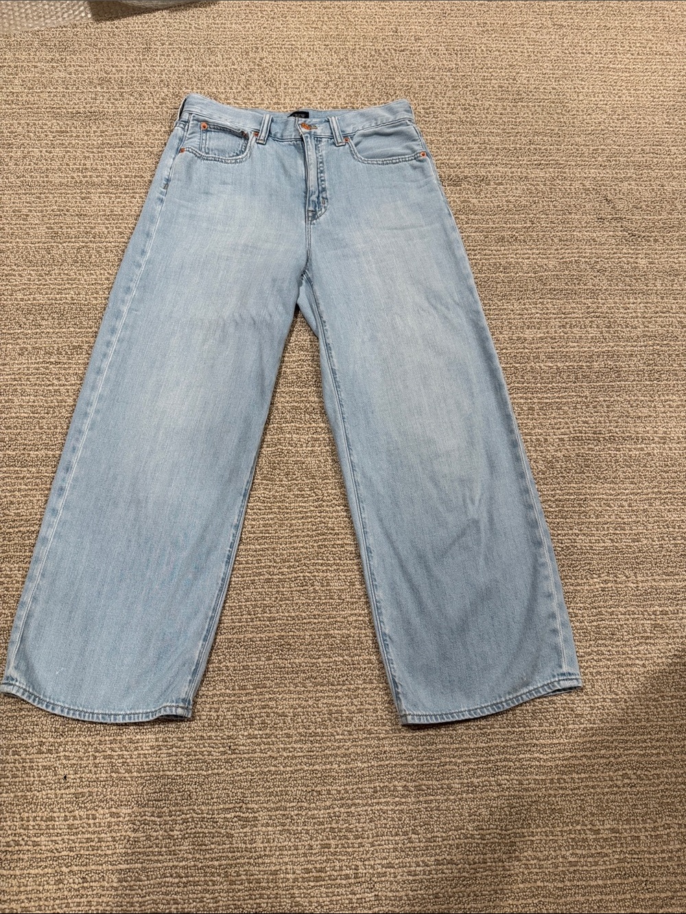 J. Crew Factory Light Feel Wide-Leg Cropped Jeans